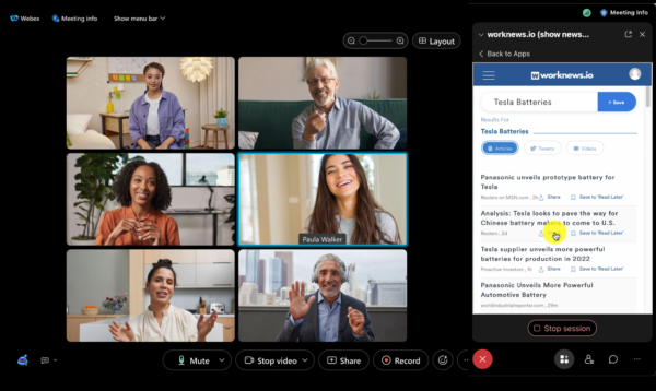 worknews.io Launches Webex Embedded App